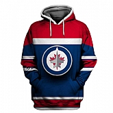 Winnipeg Jets Blue All Stitched Hooded Sweatshirt